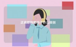 正高職稱相當于什么級別