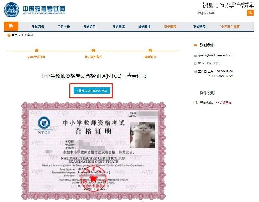 教師資格合格證書查詢-圖1