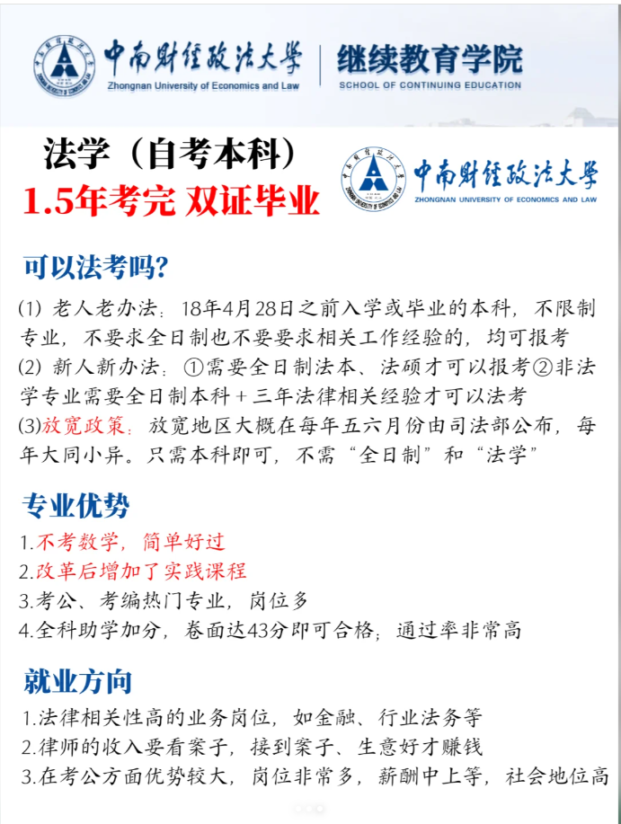 2025年中南財經政法大學自考法學怎么報名？-圖4