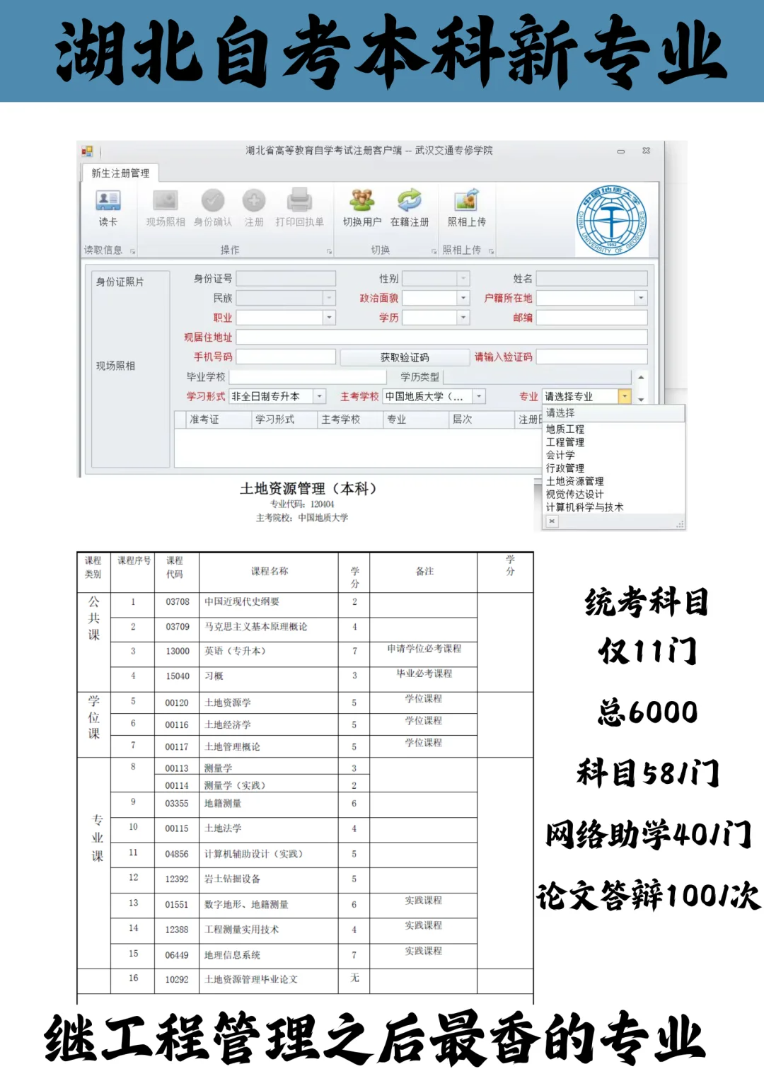 中國地質(zhì)大學(xué)小自考本科土地資源管理專業(yè)，最快1年考完-圖1