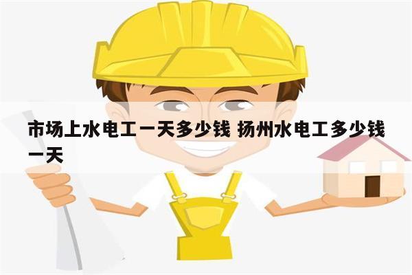 市場(chǎng)上水電工一天多少錢 揚(yáng)州水電工多少錢一天-圖1