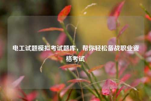 電工試題模擬考試題庫，幫你輕松備戰職業資格考試-圖1